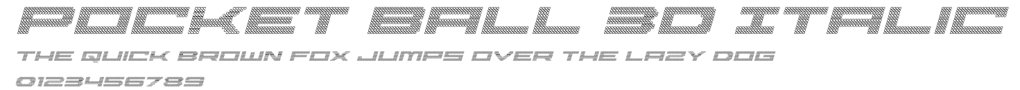 Pocket Ball 3D Italic Preview