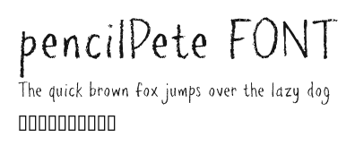 pencilPete FONT Preview