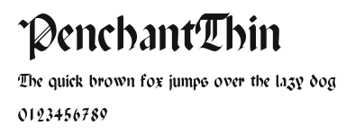 PenchantThin Preview