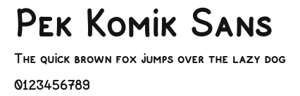 Pek Komik Sans Preview