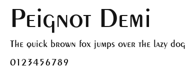 Peignot Demi Preview
