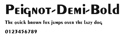 Peignot-Demi-Bold Preview