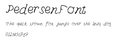 PedersenFont Preview