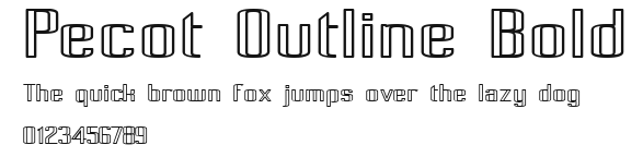 Pecot Outline Bold Preview