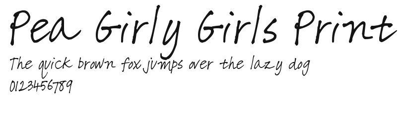 Pea Girly Girls Print Preview