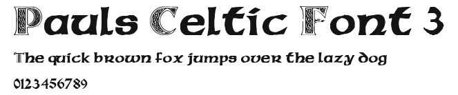 Pauls Celtic Font 3 Preview
