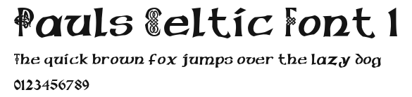 Pauls Celtic Font 1 Preview