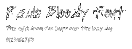 Pauls Bloody Font Preview