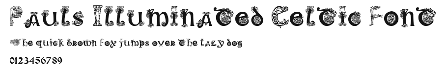 Pauls Illuminated Celtic Font Preview