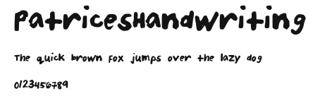 PatricesHandwriting Preview