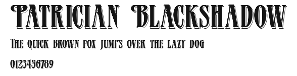 Patrician Blackshadow Preview