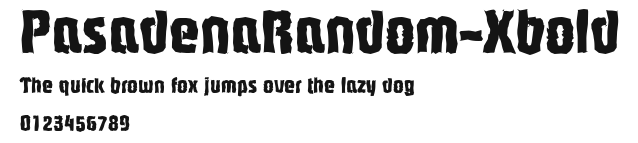 PasadenaRandom-Xbold Preview