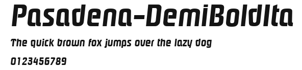 Pasadena-DemiBoldIta Preview