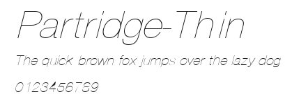 Partridge-Thin Preview