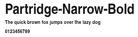 Partridge-Narrow-Bold Preview