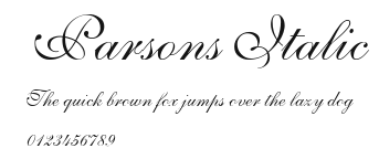 Parsons Italic Preview