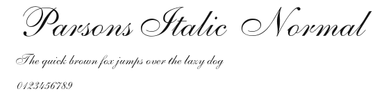 Parsons Italic  Normal Preview