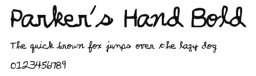 Parker's Hand Bold Preview