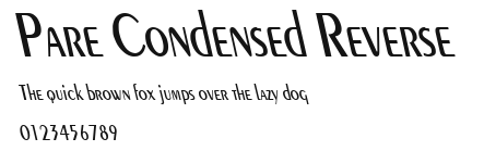 Pare Condensed Reverse Preview