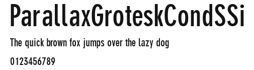 ParallaxGroteskCondSSi Preview