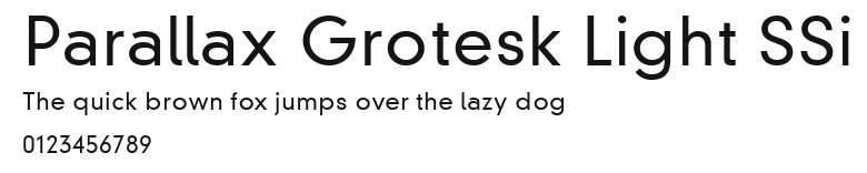 Parallax Grotesk Light SSi Preview