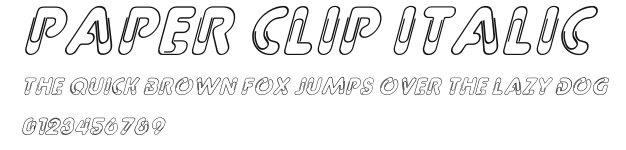 Paper Clip Italic Preview