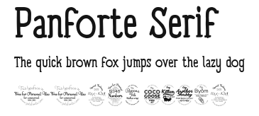 Panforte Serif Preview