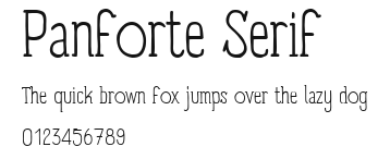 Panforte Serif Preview
