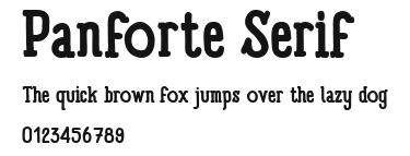 Panforte Serif Preview