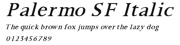 Palermo SF Italic Preview