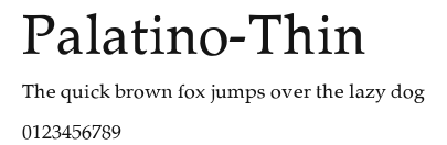 Palatino-Thin Preview