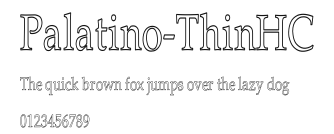 Palatino-ThinHC Preview
