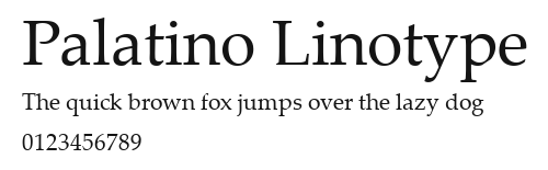 Palatino Linotype Preview