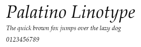 Palatino Linotype Preview