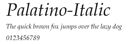 Palatino-Italic Preview