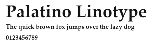 Palatino Linotype Preview
