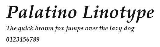 Palatino Linotype Preview