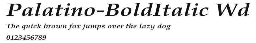 Palatino-BoldItalic Wd Preview