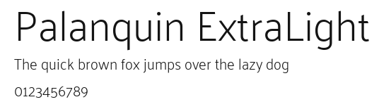Palanquin ExtraLight Preview