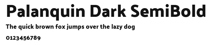 Palanquin Dark SemiBold Preview