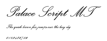 Palace Script MT Preview