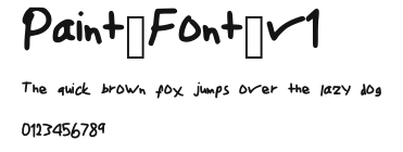 Paint_Font_v1 Preview