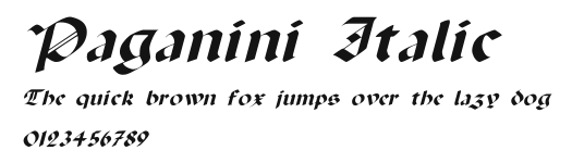 Paganini Italic Preview