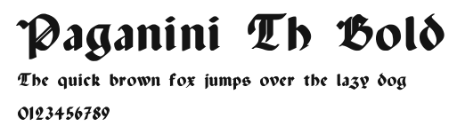 Paganini Th Bold Preview