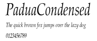 PaduaCondensed Preview