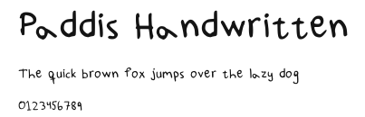 Paddis Handwritten Preview