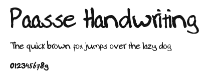 Paasse Handwriting Preview