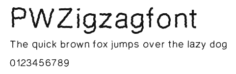 PWZigzagfont Preview