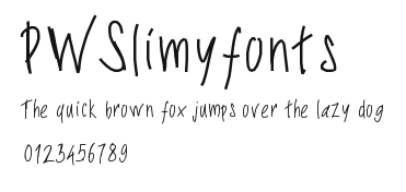 PWSlimyfonts Preview
