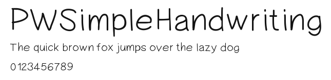 PWSimpleHandwriting Preview